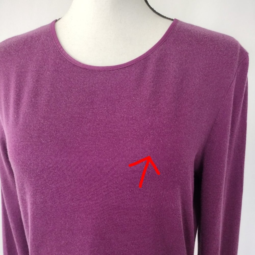 Merona Super Soft Purple Long Sleeve Slimming T Shirt - Picture 9 of 10